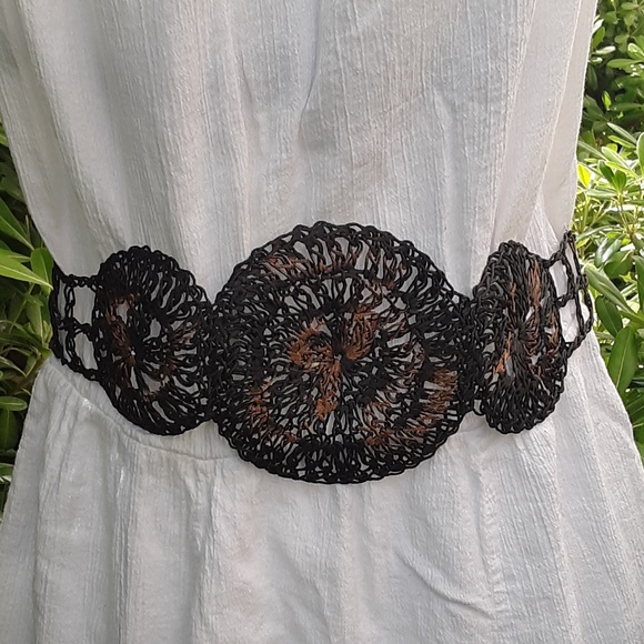 Vintage Black n Copper Woven Wire Adjustable Wide Belt il_fullxfull.6911740400_4ese.jpg main image 2